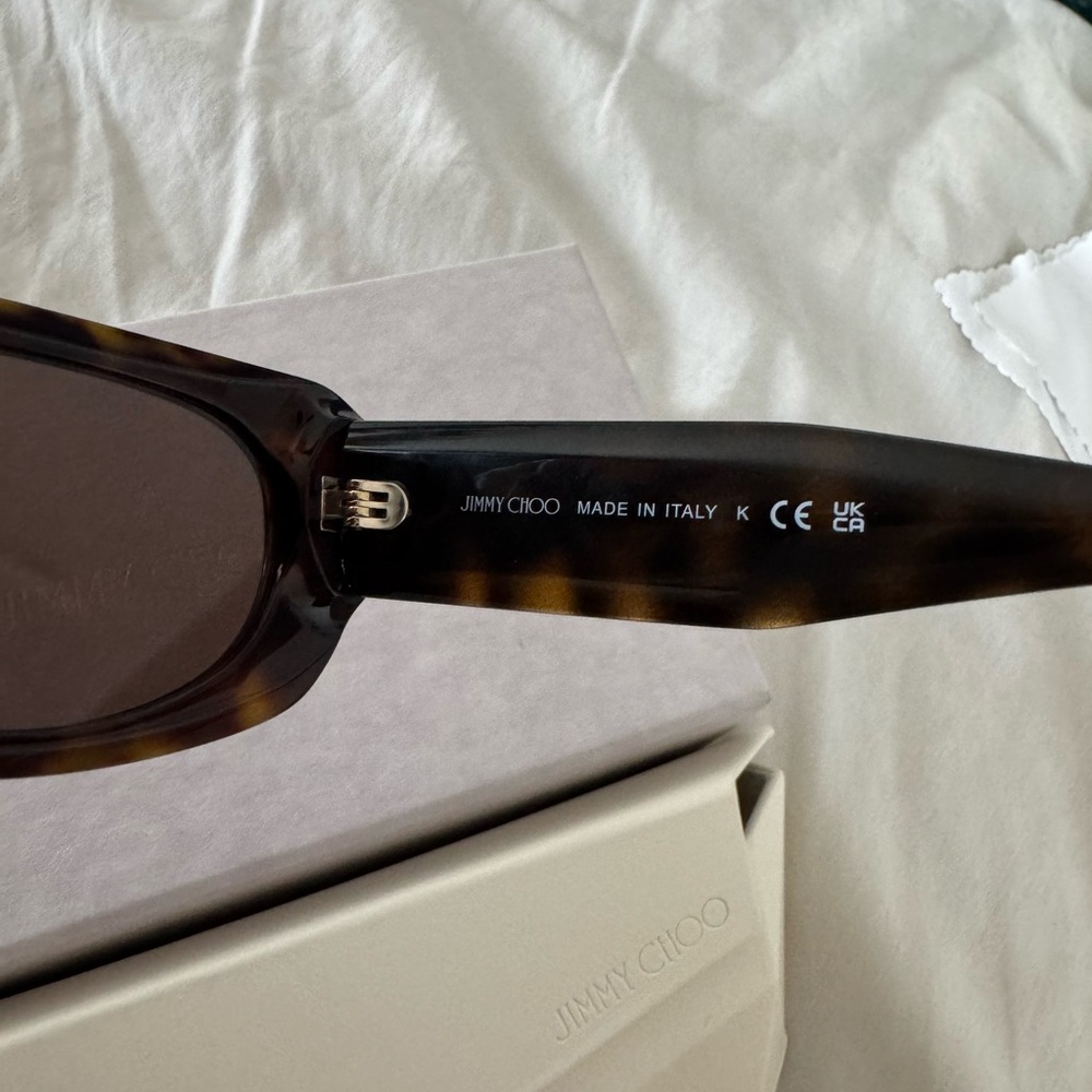 Jimmy Choo Brown Rectangular Sunglasses - Picture 9 of 11